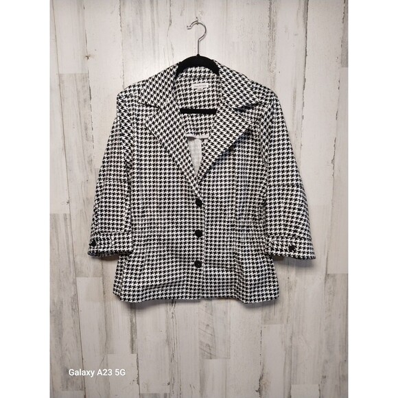 Joan Rivers Houndstooth Blazer Size 1X - Picture 1 of 6
